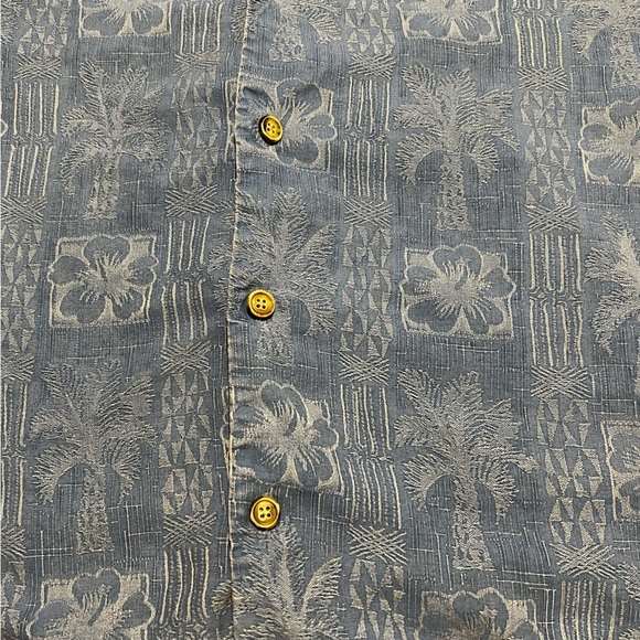 Tommy Bahama Hawaiian Mens 100% Silk Blue Short Sleeve Beach Shirt - Picture 9 of 9